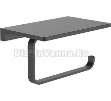 Держатель для туалетной бумаги Wonzon & Woghand WW-9126-BGM темный графит, с полкой