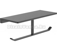 Держатель для туалетной бумаги Wonzon & Woghand WW-9156-BGM темный графит, с полкой