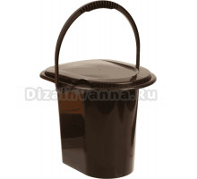 Ведро-туалет Альтернатива 13 л, со съемной ручкой, коричневый