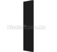 Радиатор стальной трубчатый KZTO Quadrum 30 V 2 1750-10 вертикальный, 2 трубы, 10 секций, дизайнерский, боковое подключение, структурированный черный шелк RAL TP26X-M215249005