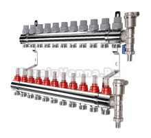 Коллекторная группа Royal Thermo RTO 52.011 1" ВР-3/4" НР, 11 выходов, с расходомерами