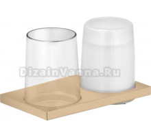 Дозатор Keuco Edition 11 11153039000 со стаканом, бронза шлифованная