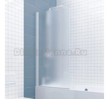 Шторка на ванну Kubele DE020 DE020P601-MAT-WTMT-90х150 150х90, профиль белый матовый, стекло матовое