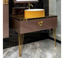 Тумба с раковиной Armadi Art Lucido 100 лиловая, раковина 878-G