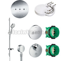 Душевой комплект Hansgrohe Raindance Rainmaker 600 (3 jet) 26117000 + 28412180 + 26631000 + 27506000 + 15742000 + 15745000