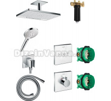 Душевой комплект Hansgrohe Rainmaker Select 460 (2 jet) 24004400 + 26530400 + 26486000 + 28276000 + 15734400 + 15736400