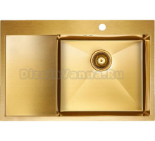 Мойка кухонная Paulmark Atlan PM217851-BGR брашированное золото R