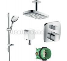 Душевой комплект Hansgrohe Raindance Select E 300 27384000+27856000+26457000+15771000+1800180