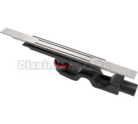 Душевой лоток CK DRAIN VERA-SAQUA014 60 см, двойной, с сухим затвором, щелевой, из нержавеющей стали, с решеткой