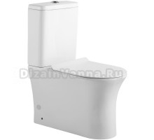 Унитаз-компакт STWORKI Ноттвиль NO-01un безободковый, с микролифтом, напольный, с бачком, с прямым выпуском, фарфоровый