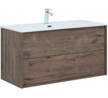 Тумба с раковиной Aquanet Lino 100 дуб веллингтон