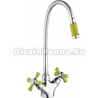 Смеситель для кухни РМС SL92GR-279F хром, зелёный