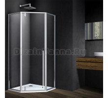 Душевой уголок Vincea Penta VSP-3P100CL 100x100, профиль хром, стекло прозрачное