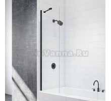 Шторка на ванну Mira Glass 500ВВ профиль черный, стекло прозрачное