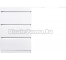 Тумба с раковиной Style Line Даллас 100 Люкс Plus, белая, 3 ящика