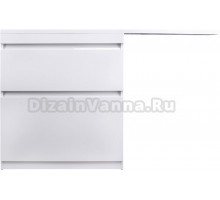 Тумба с раковиной Style Line Даллас 150 Люкс Plus напольная, белая