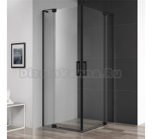 Душевой уголок Cezares Slider A 2 100/110 C Nero профиль черный, стекло прозрачное