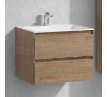 Тумба с раковиной Vincea Luka 60 2 ящика, натуральный дуб