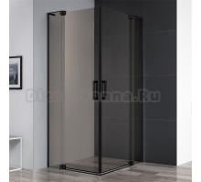 Душевой уголок Cezares Slider A 2 90/100 BR Nero профиль черный, стекло бронза