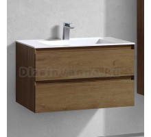 Тумба с раковиной Vincea Luka 80 2 ящика, дуб табак