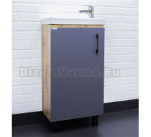 Тумба с раковиной Домино Craft 45 дуб вотан, графит