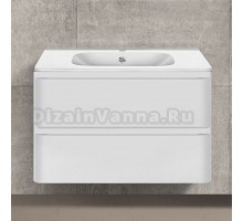 Тумба с раковиной Vincea Vico 80 белая глянцевая