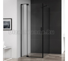 Душевой уголок Cezares Slider AH 1 100-70/80 C Nero профиль черный, стекло прозрачное