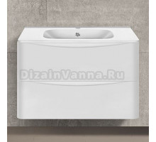 Тумба с раковиной Vincea Paola 80 белая глянцевая