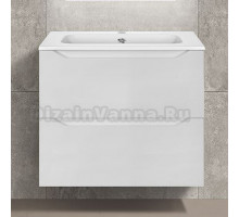 Тумба с раковиной Vincea Norma 60 белая глянцевая