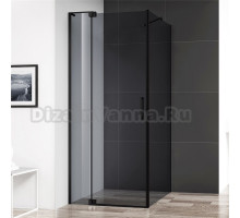 Душевой уголок Cezares Slider AH 1 90-90/100 Grigio Nero профиль черный, стекло серое
