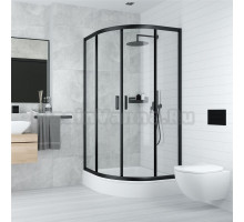 Душевой уголок Cerutti Spa Viva 90B 90x90, профиль черный