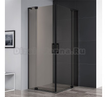 Душевой уголок Cezares Slider AH 2 70/80-80/90 BR Nero профиль черный, стекло бронза