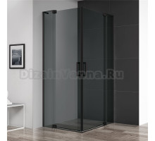 Душевой уголок Cezares Slider AH 2 80/90-100/110 Grigio Nero профиль черный, стекло серое