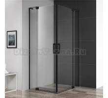 Душевой уголок Cezares Slider AH 2 80/90-90/100 C Nero профиль черный, стекло прозрачное