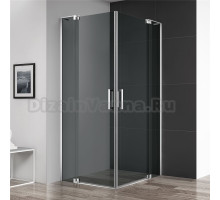 Душевой уголок Cezares Slider AH 2 80/90-90/100 Grigio Cr профиль хром, стекло серое
