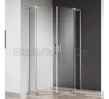 Душевой уголок Cezares Slider R 2 80/90 C Cr профиль хром, стекло прозрачное