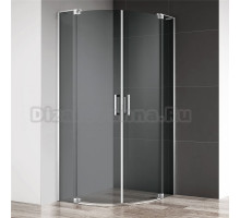 Душевой уголок Cezares Slider R 2 90/100 Grigio Cr профиль хром, стекло серое