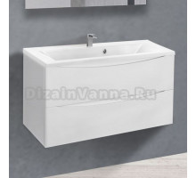 Тумба с раковиной Vincea Mia 90 белая глянцевая