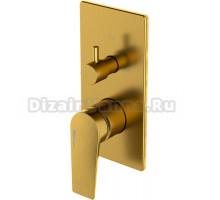 Смеситель для ванны с душем Wasserkraft Aisch 5571 матовое золото