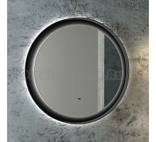 Зеркало круглое STWORKI Гринстед 60 черное, с подсветкой