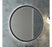 Зеркало круглое STWORKI Гринстед 80 черное, с подсветкой