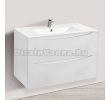 Тумба с раковиной Vincea Mia 80 белая глянцевая, раковина VBS-13980