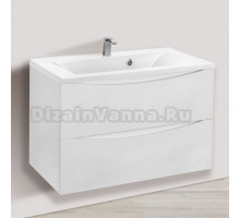 Тумба с раковиной Vincea Mia 75 белая глянцевая