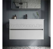 Тумба с раковиной Sancos Urban 90 см белый глянец