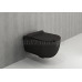 Комплект Унитаз подвесной Bocchi V-Tondo 1416-004-0129 черный матовый, с крышкой A0336-004 с микролифтом + Система инсталляции для унитазов Geberit UP100 458.124.21.1S с кнопкой смыва хром