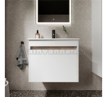 Тумба с раковиной Sancos Smart 60 см белый глянец