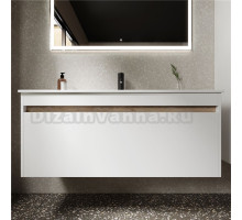 Тумба с раковиной Sancos Smart 120 см белый глянец