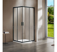 Душевой уголок Vincea Garda VSS-1G1112CLB 120x110, профиль черный матовый, стекло прозрачное