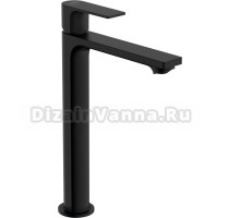 Смеситель для раковины Hansgrohe Rebris E 72581670 технология CoolStart, с донным клапаном, черный матовый