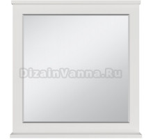 Зеркало Misty Марта 80 белое глянцевое, с полкой